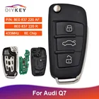Дистанционный ключ с тремя кнопками, 433 МГц, с чипом 8E для Audi Q7 PN: 8E0 837 220 AF  8E0 837 220 R