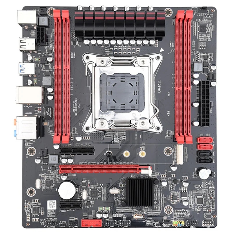 Материнская плата X79 LGA2011 системная ATX USB 3 0 SATA PCI E 16X NVME M.2 SSD поддержка REG ECC памяти и