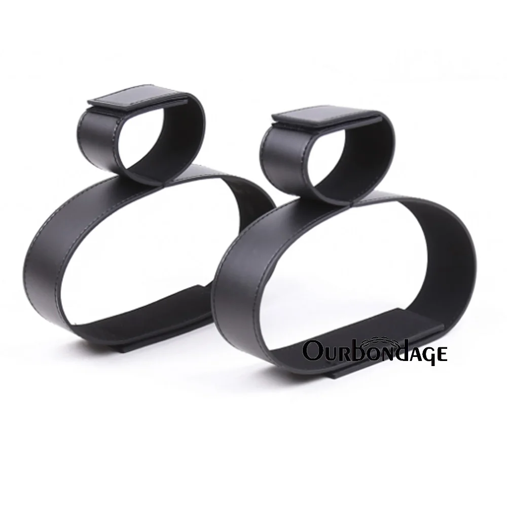 Ourbondage 2 цвета из искусственной кожи волшебная лента фетиш ноги открытые БДСМ