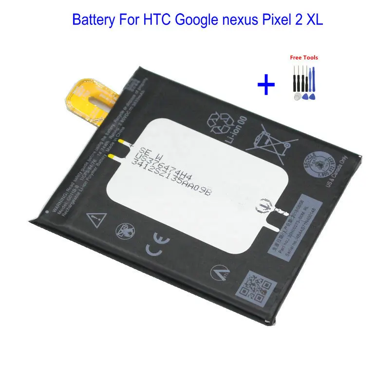 1x3830 мА/ч G011B B Замена Батарея для HTC Google Pixel nexus 2 XL пикселей 2XL (G011B B) батареи Bateria +