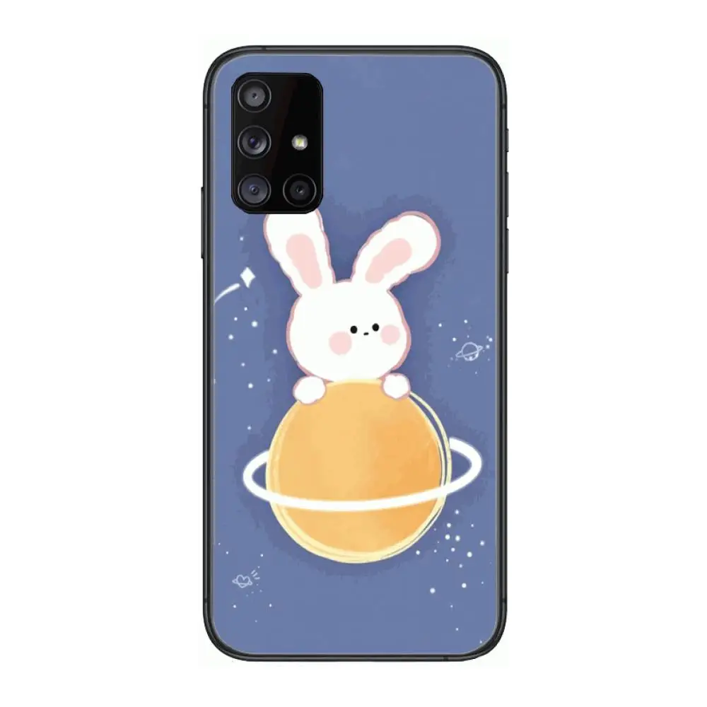 

Girls and animals Phone Case Hull For Samsung Galaxy A 90 50 51 20 71 70 40 30 10 80 E 5G S Black Shell Art Cell Cover