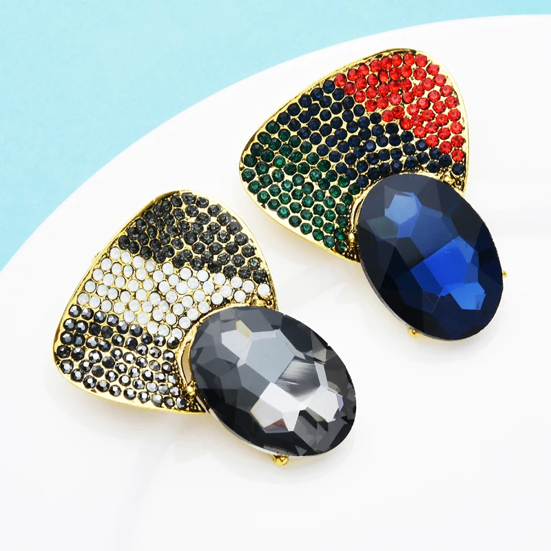 

Wuli&baby Crystal Geometric Brooches Women Unisex 2-color Office Party Brooch Pins Gifts