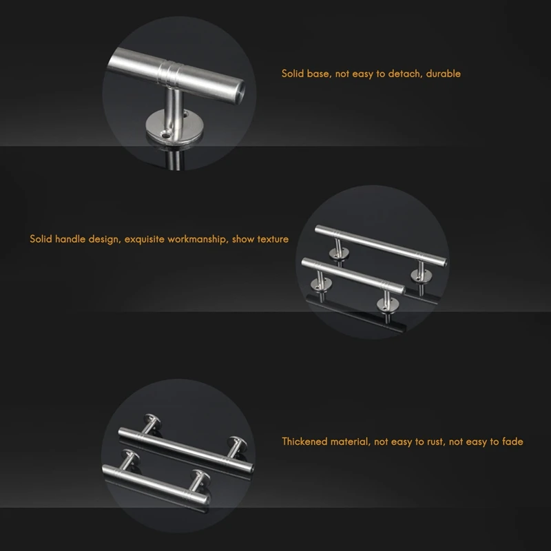 

6 Piece Set of 12.8cm Modern Kitchen Furniture Handle Stainless Steel T-Shaped Handle Furniture Handle