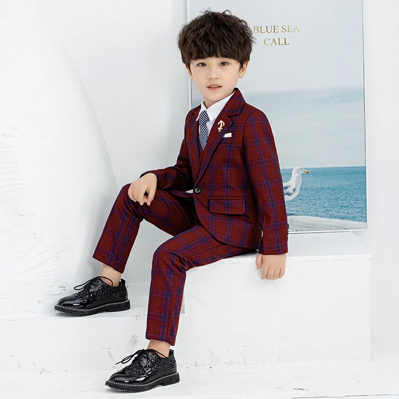 Костюм с рисунком решетка 3 шт. подходит для свадьбы выступлений всех видов