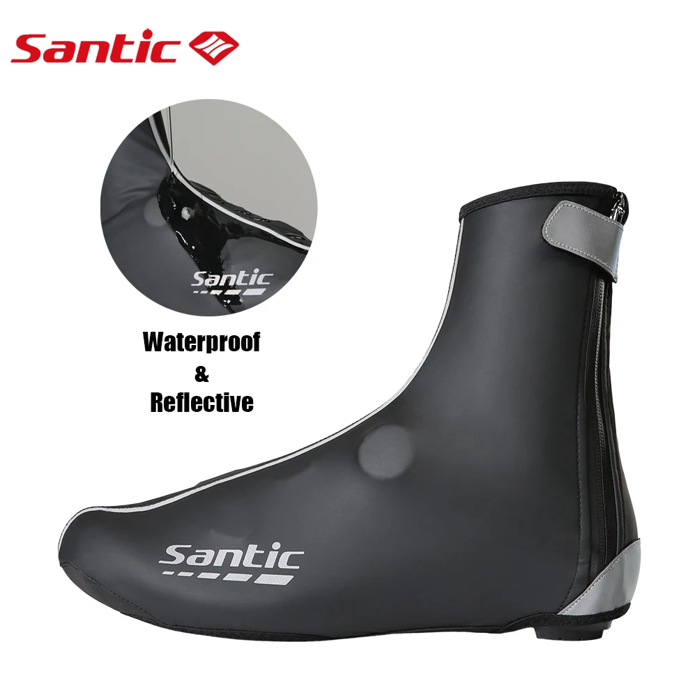 

Santic Winter Thermal Cycling Shoe Covers MTB Bike Waterproof Reflective Shoes Protector for Men and Women Bicycle Overshoes