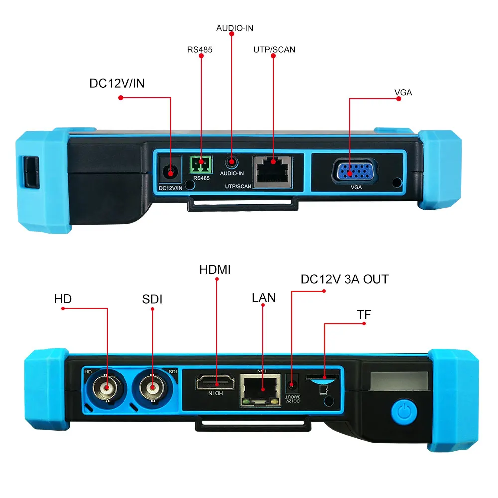 Тестер 4 х 5 дюймовых IP камер 8MP TVI/ CVI/AHD/SDI/4KH.265 IP/Аналоговый тестер CCTV монитор