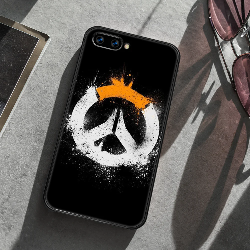 

Overwatch OW game Phone Case Cover Hull For HUAWEI honor 7a 8 8s 8a 8x 9 9x 10 20 i Lite Pro black Cover Silicone Etui Pretty