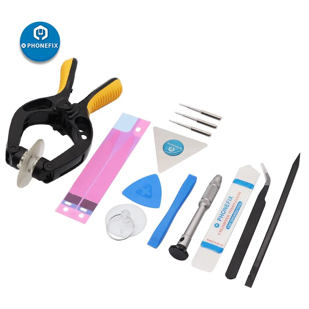 

Mobile Phone DIY Disassembly Repair Tool Set LCD Opening Pliers Screwdriver Crowbar Tweezers Spudger for iPhone 11 pc repair