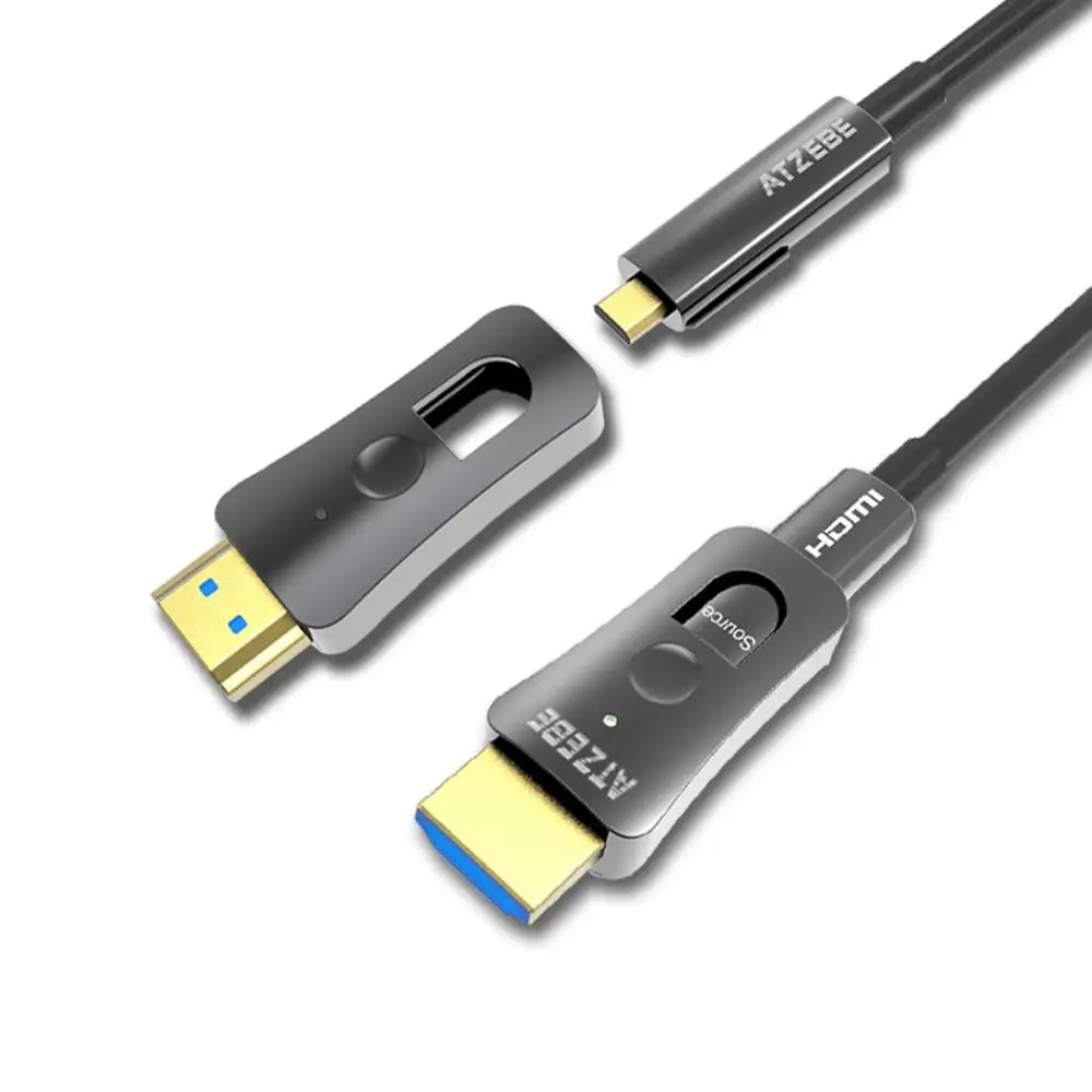 Оптоволоконный кабель HDMI 30 м 4k 2 0 поддерживает 4K 60 Гц с двумя разъемами Micro и Standard |