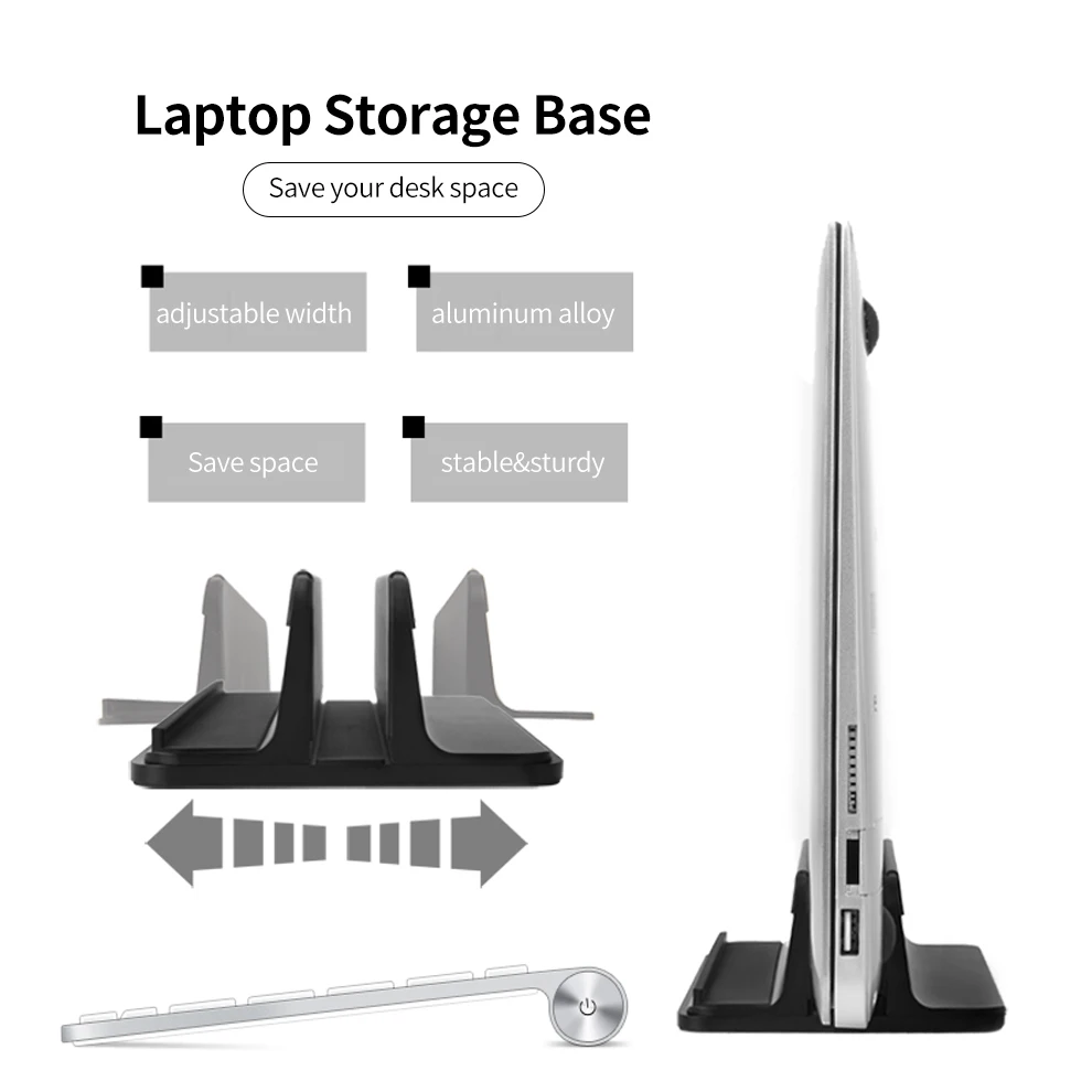 Вертикальная подставка для ноутбука из алюминиевого сплава силиконовая