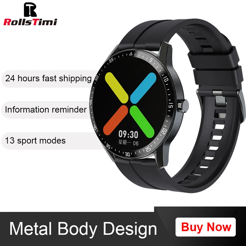 

Rollstimi Men Lady Bluetooth 5.0 Fashion Smartwatch Heart Rate Sleep Monitoring Sport Fitness Tracker Waterproof Smart wristband