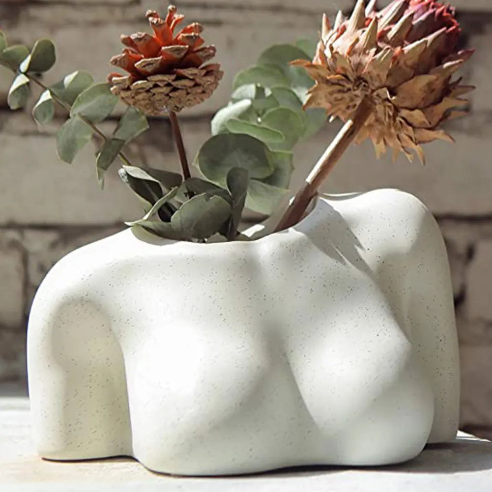 

Succulent Pot Resin Body Flower Plant Nordic Ins Human Body Resin Flower Pot Vases Home Decoration Accessories Balcony Crafts