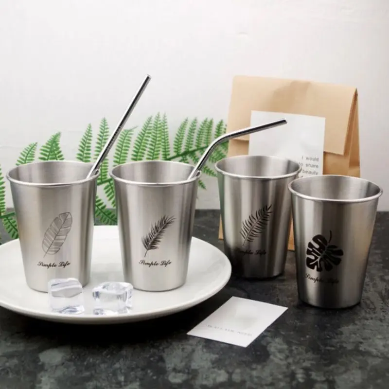 Чашка для воды из нержавеющей стали 500 мл кружка напитков небьющаяся