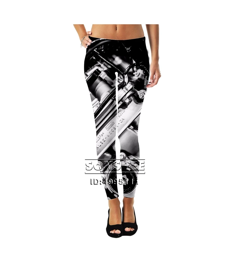 Женские леггинсы со средней талией SONSPEE с 3D принтом в уличном стиле A1080|Легинсы| |
