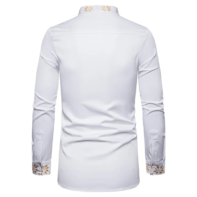 Повседневная рубашка мужская одежда Рубашки Африканский стиль chemise homme модные camisa masculina Фитнес рубашка с принтом