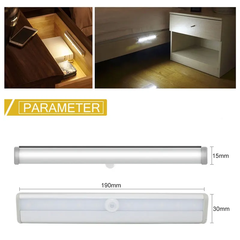 Светодиодный светильник с пассивным инфракрасным датчиком движения лампа для