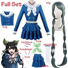 Женский костюм для косплея из аниме Danganronpa V3 Killing Harmony, синий школьная форма комплект с платьем матросский костюм