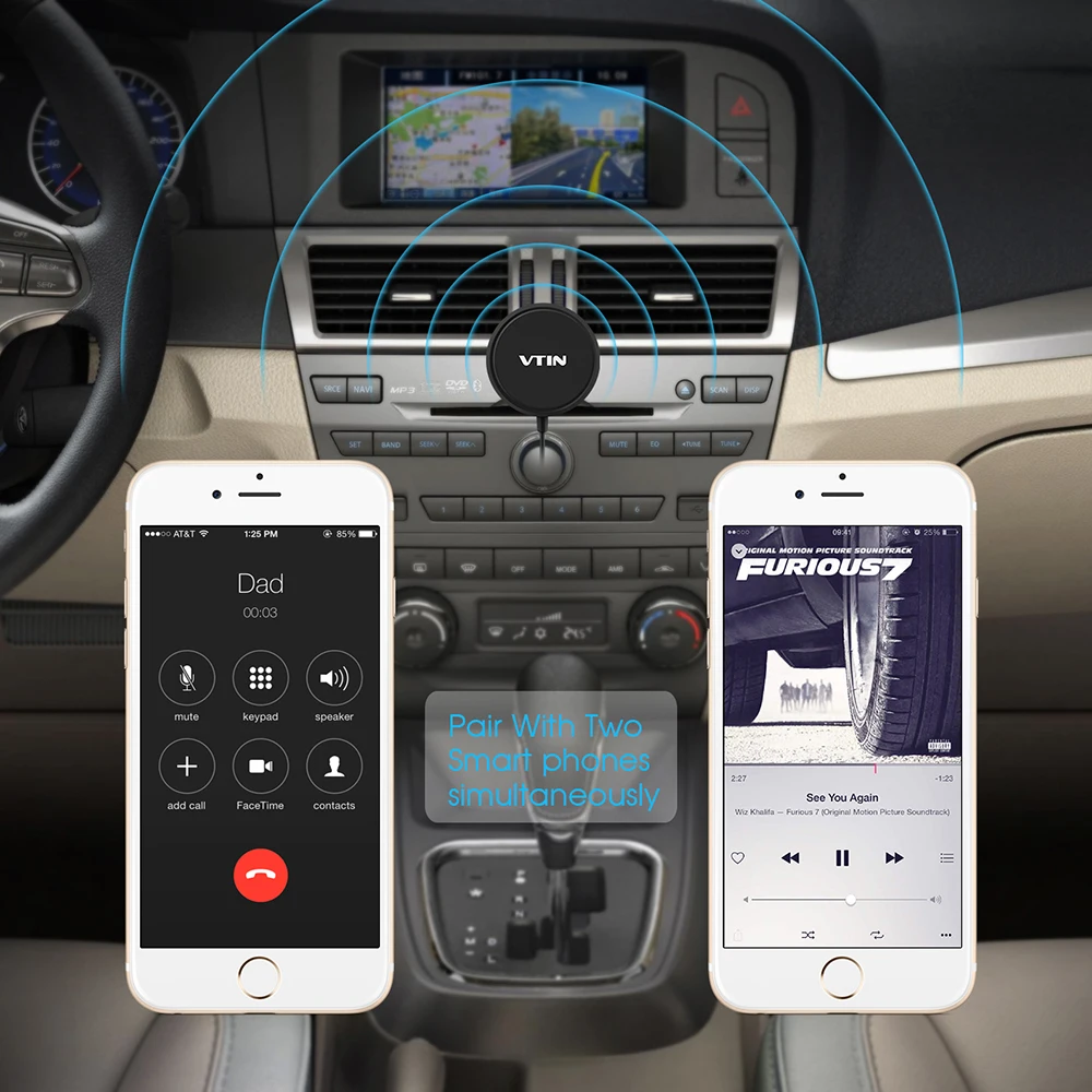 VTIN VBR1 Bluetooth адаптер 4 0 комплект громкой связи с шумоподавлением USB Автомобильное