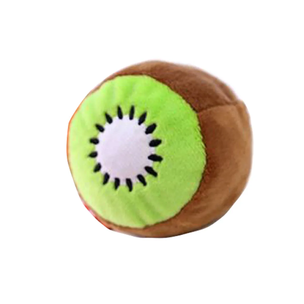 

Cat Dog Plush Toys Cartoon Cute Fruit Food Shape Bite Resistant Squeaky Toy Pet Toy Clean Teeth Toy Pet Interactive Supplie