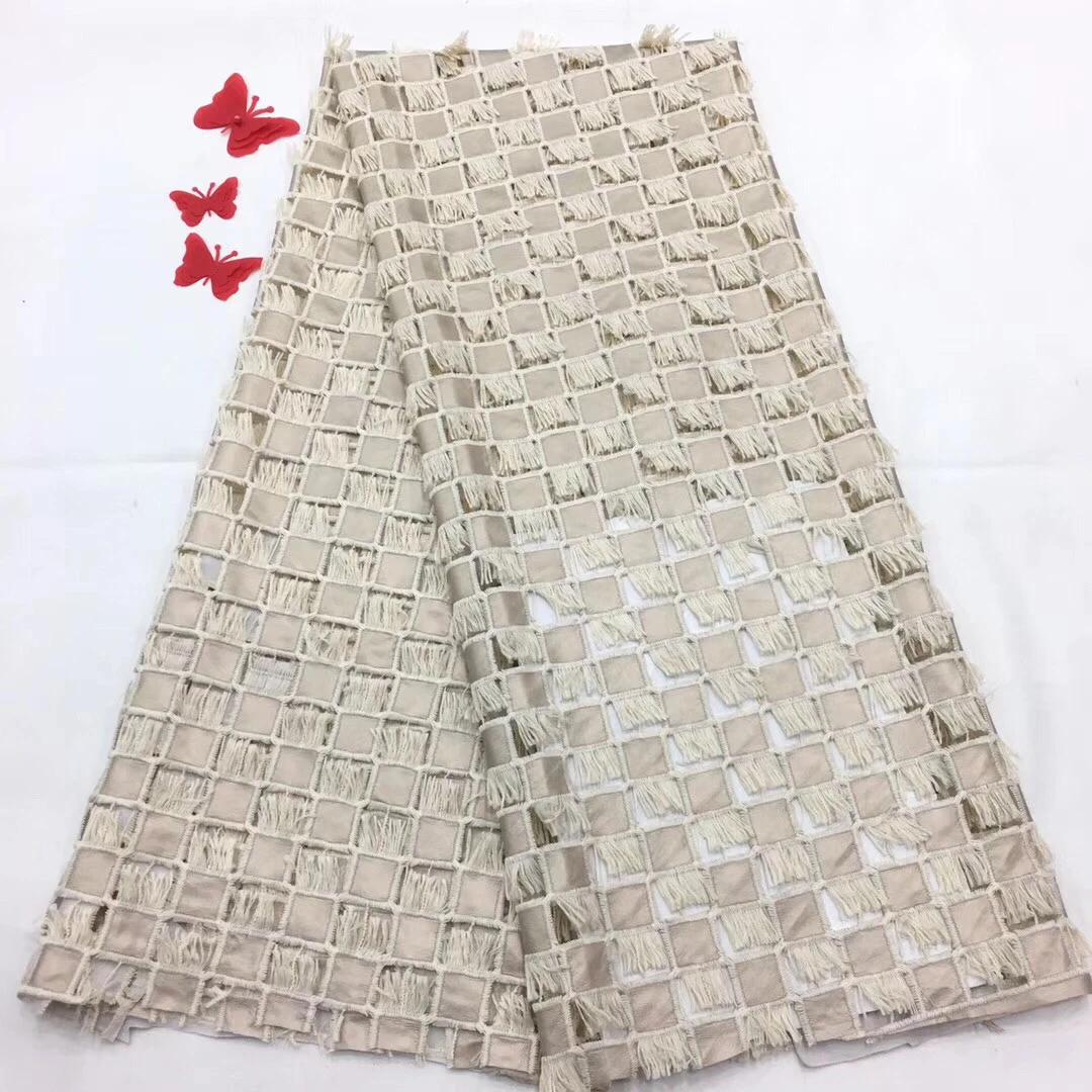 

Gold Embroidered Cord Net Lace Fabric African-Lace-Fabric-2018-High-Quality-Lace Sewing Accessories Lace Dress