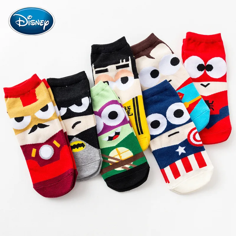 Disney новые хлопковые носки с рисунком человек подростковые короткие для