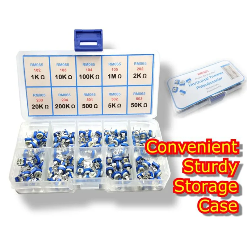 

RM065 thin Resistor Prototyping Breadboarding Replacement 100Pcs Potentiometer