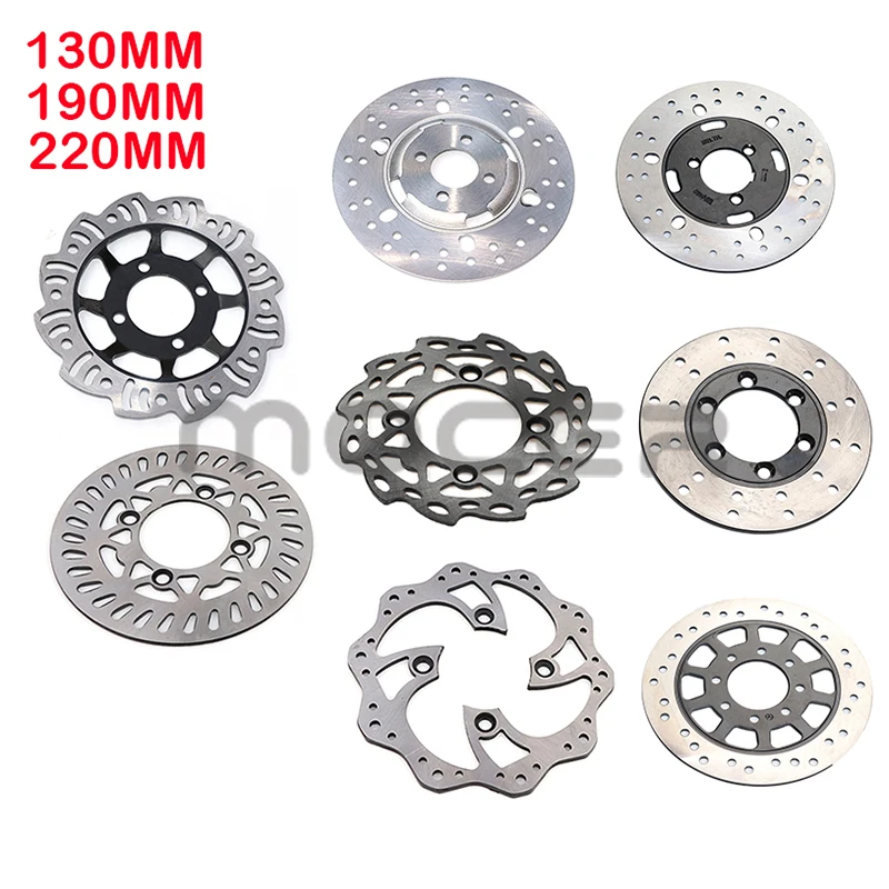 220mm 190mm 130mm Front Rear disc brake disc plate for 50cc-125cc cross-country motorcycle ATV kart front and rear brake discs