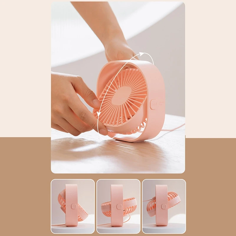 Small USB Desk Fan 3 Speeds Strong Wind and 360° Rotatable Quiet Air Circulator with Anti-Slip Pad Cooling | Дом и сад