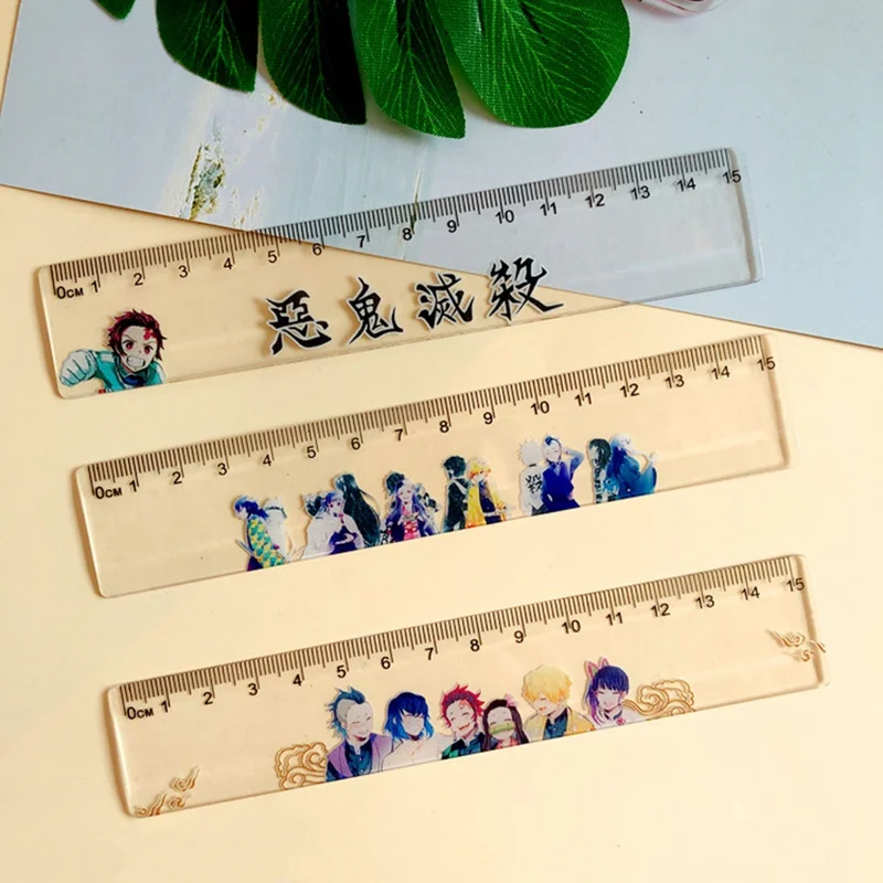 

Student Ruler Anime Demon Slayer: Kimetsu No Yaiba Kamado Tanjirou Cosplay Acrylic Ruler For Office School Kids Stationery Gift