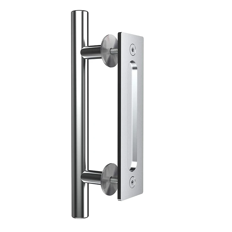

12 Inch Stainless Barn Door Pull Handle Set Stainless 12 Inch Round Gate Handle for Barn Door Gates Garages Sheds