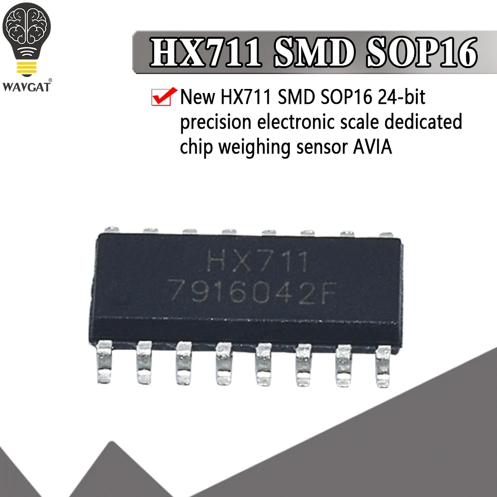 5 шт. HX711 SOP 16 SOP16 SMD 24 битный аналогово цифровой преобразователь (ADC) для веса чип