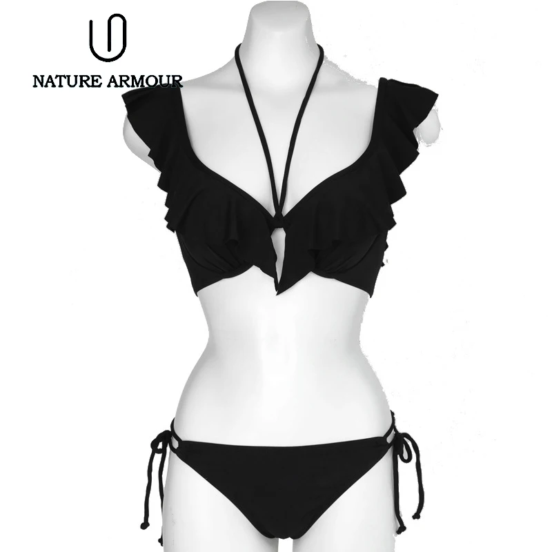 Женский дизайнерский купальник с ремешком в виде листьев лотоса Корейском стиле