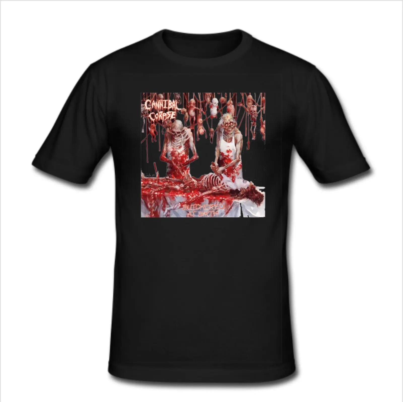 

Men's Slim Fit T Shirt Size S-3XL- Cannibal Corpse death metal band O Neck Shirt Plus Size T-Shirts