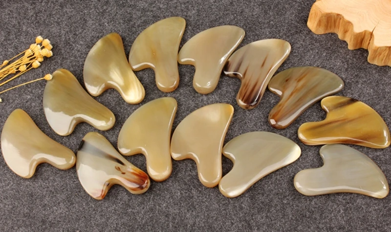 Рог яка гуашь скребок для ухода за лицом лица и глаз лифтинг кожи Детокс Спа