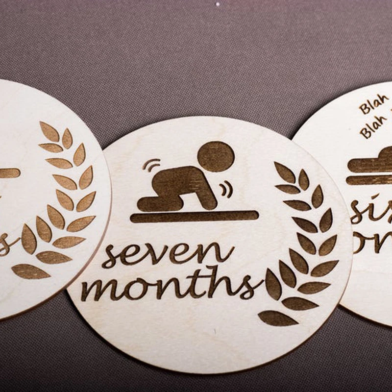 Детские месячные вехи карты, Детские вехи карты, деревянные вехи lasercut, новорожденный подарок, детский душ подарок, фото реквизит набор