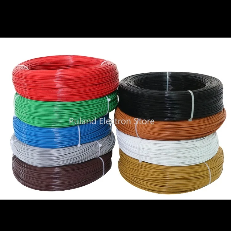 

18AWG UL1332 PTFE Wire 1 meter FEP Plastic Insulated High Temperature Electron Cable Lamp DIY Tinned Copper Line Colorful