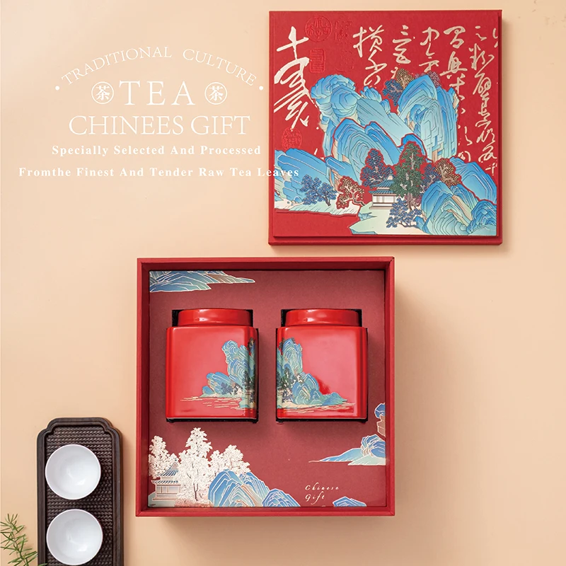

Ceramic Tea Caddy Storage Box Ceramic Container Tea Organizer Kitchen Storage Gift Set Tea Bag Storage Box Tea Caddies BG50TC