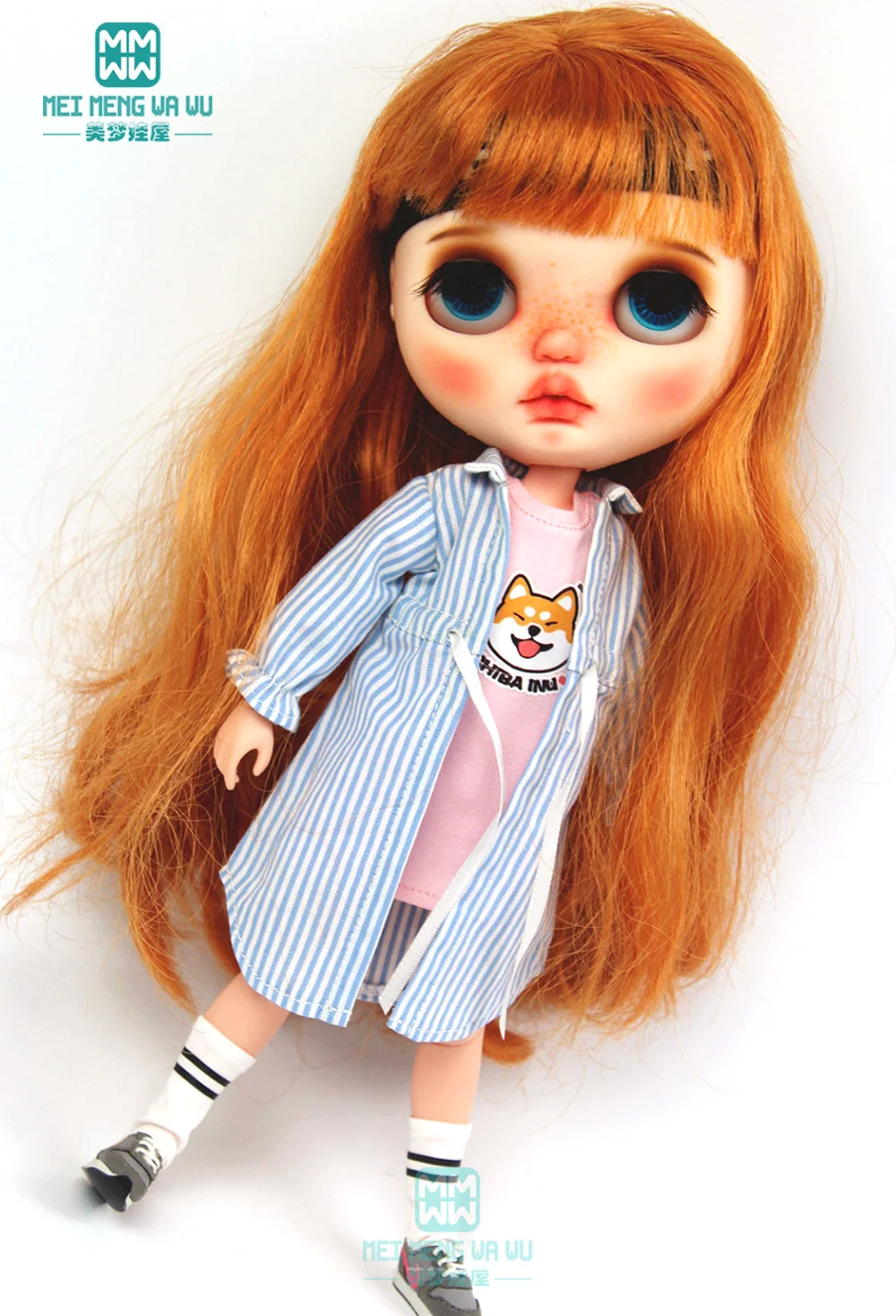 Одежда для кукол Blyth azone OB24 OB27 1/6 аксессуары модная клетчатая рубашка синего