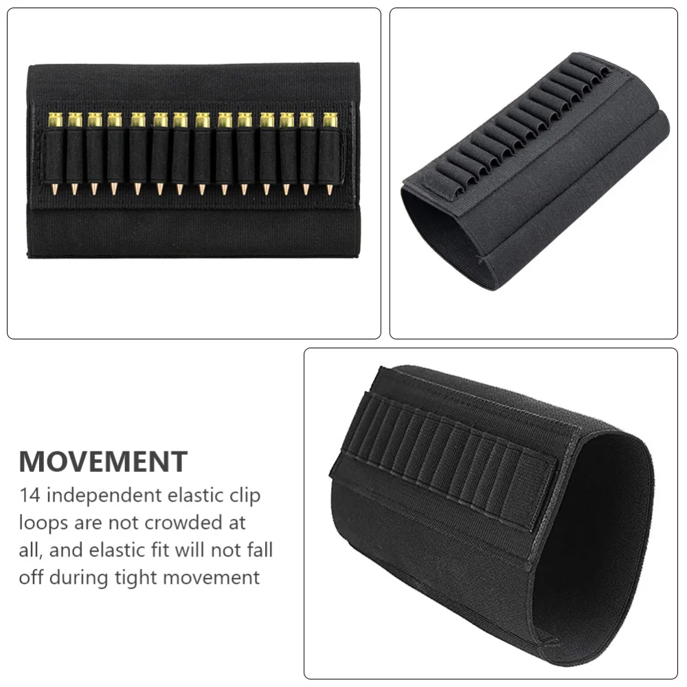 

14 Slots Buttstock Shell Holder Ammo Organizer Shell Pouch Carrier Holder