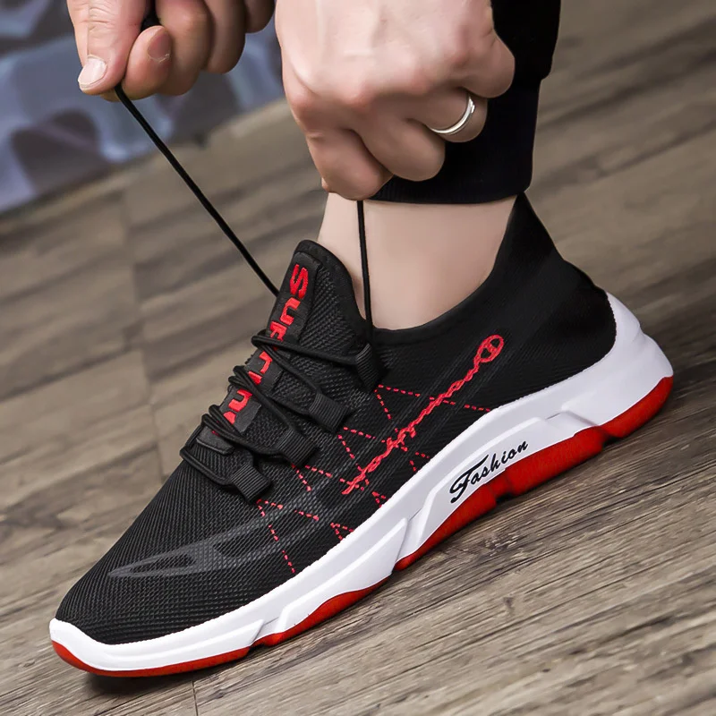 

Summer New Men's Shoes 2021 Korean Fashion Student Casual Comfortable Flying Woven Sports Sneakers sneakers