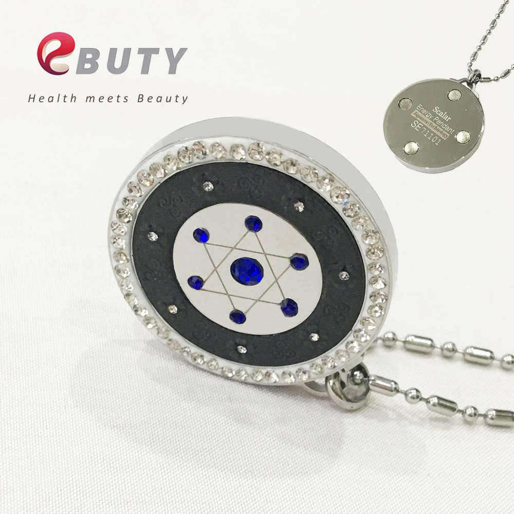 Blue with Magnet EBUTY Давид кулон Лава звезда Квант энергии подвески 4000CC отрицательные ионы белый розовый красный желтый цвет с подарочной посылка коробка - Окраска металла: Blue with Magnet
