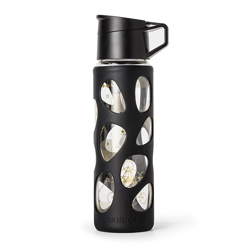Стеклянные спортивные бутылки для воды с защитным мешком 500 мл Кружка Шейкер