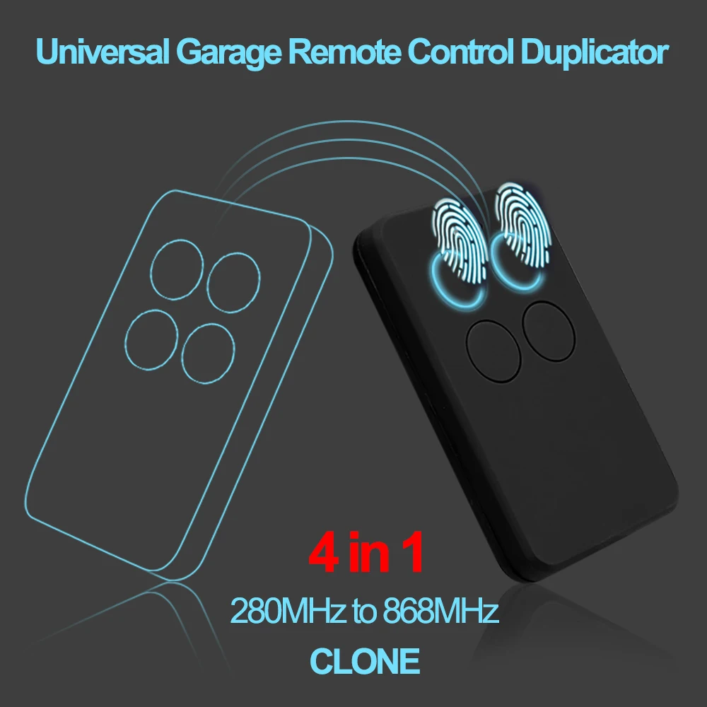 

Multi-frequency remote control 287-868mhz replacement garage door remote control 433MHz transmitter garage command
