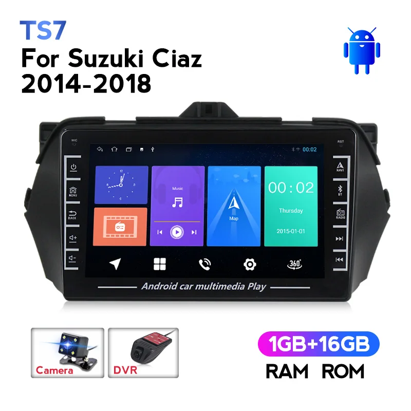 2Din Android для Suzuki Alivio CIAZ 2014 2015 2016 2017 2018 автомобильное радио gpsнавигатор плеер с