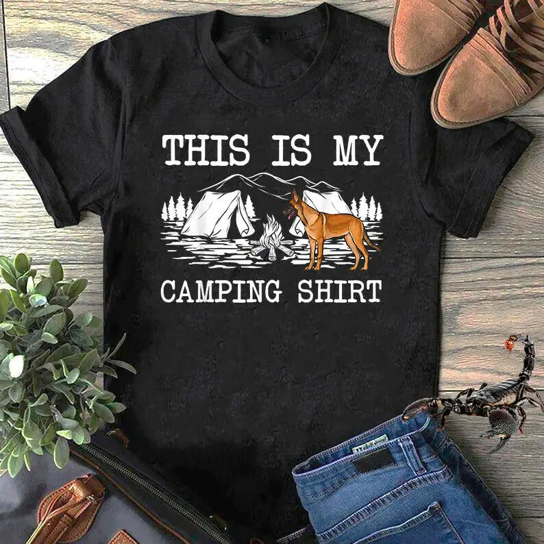 Футболка для кемпинга с изображением собаки малиноя из Бельгии - купить по