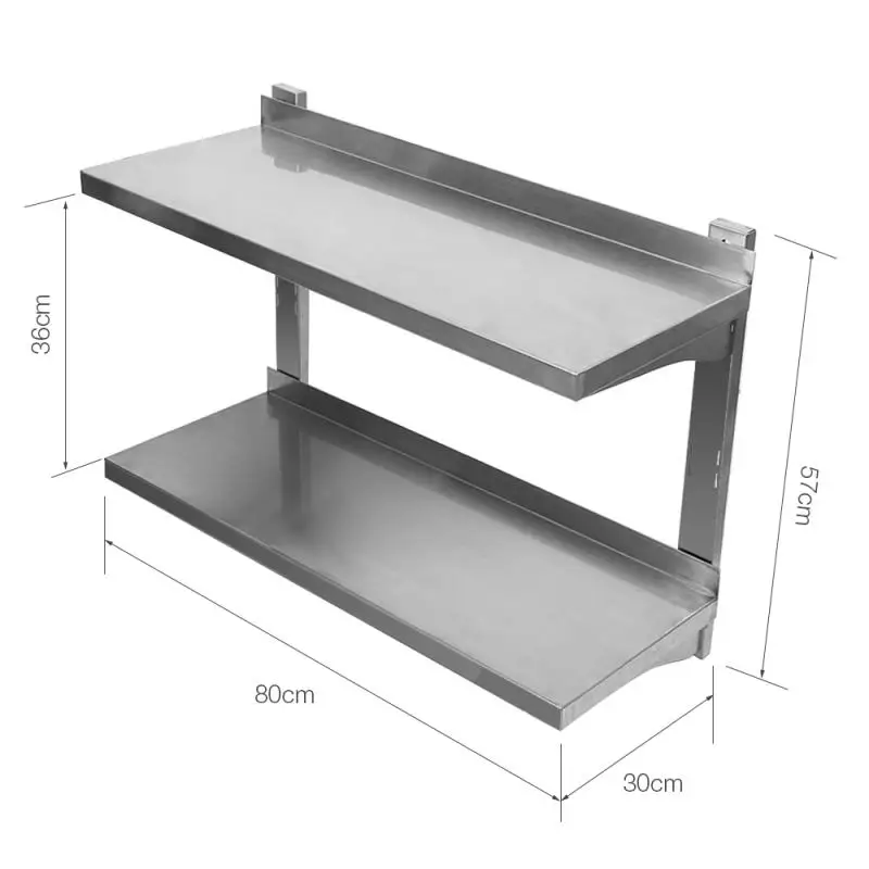 

Stainless Steel Two-layer Shelf Adjustable Height Shelf/clean Room/heavy Shelf 80x30x40cm