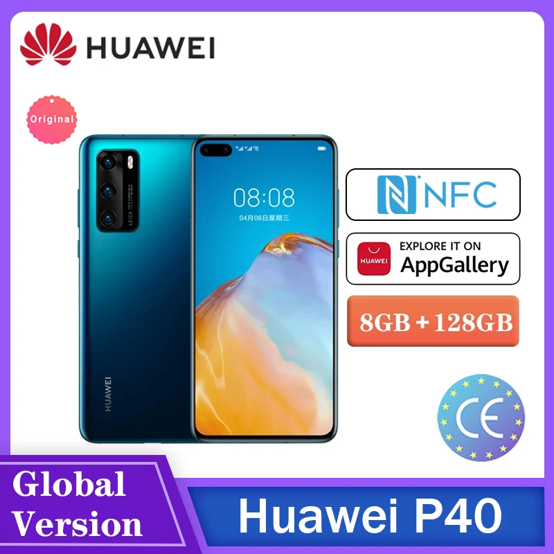 Смартфон Huawei P40 Android 10 SuperCharge Kirin 990 8 ГБ 128 камера 50 МП NFC быстрая доставка|Смартфоны|