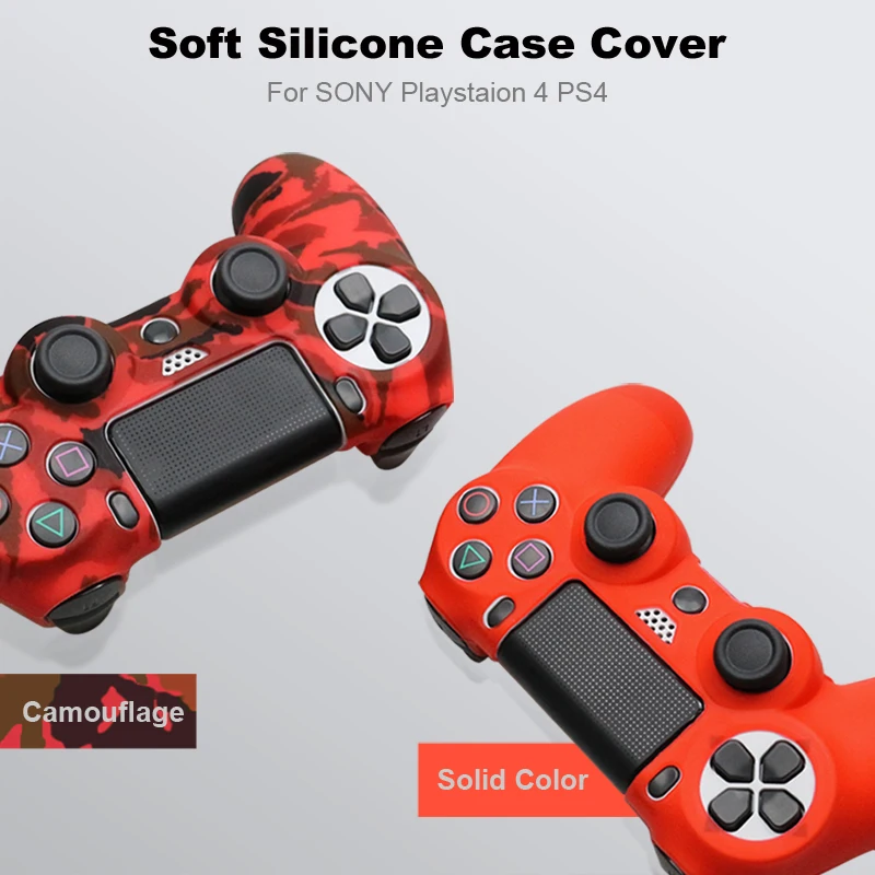 

Camo Silicone Gel Guards sleeve Skin Case For PS4 Controller Grips Cover Case Caps For Playstation 4 Pro/Slim Durable Thumbstick