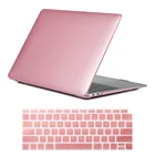 Жесткий защитный чехол для Apple Macbook Air 1113 дюймаPro 13151612 прорезиненный матовый чехол цвета розового золота + накладка для клавиатуры США
