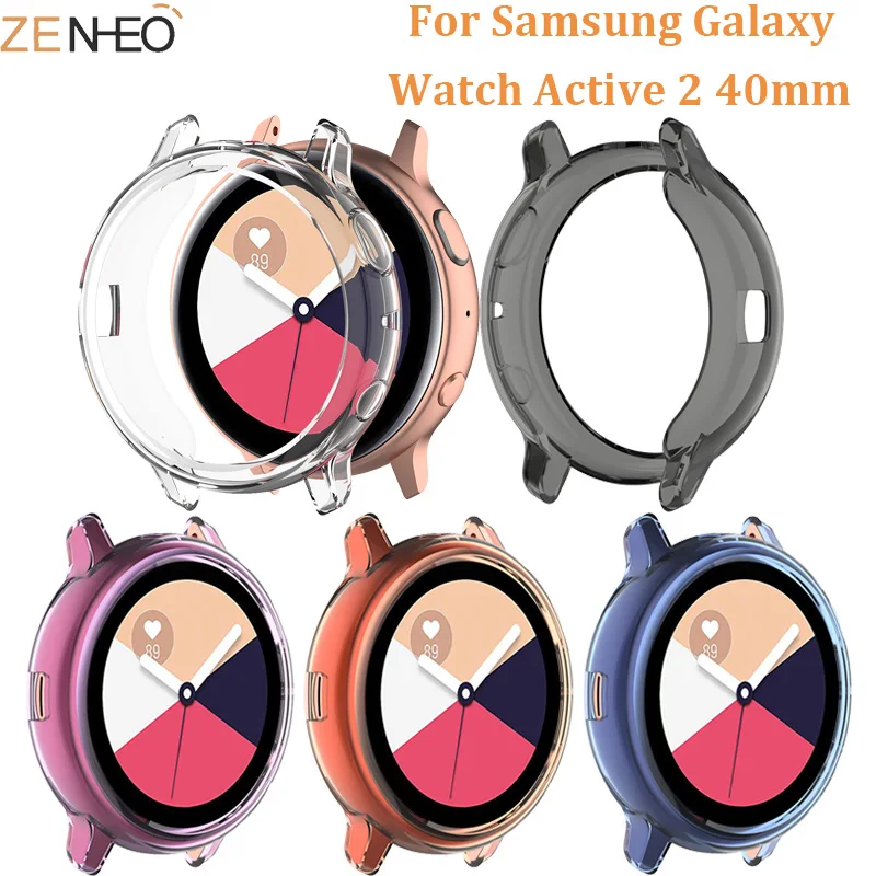 Спортивный защитный чехол из ТПУ для Samsung galaxy watch active 2 40 мм аксессуары защитная